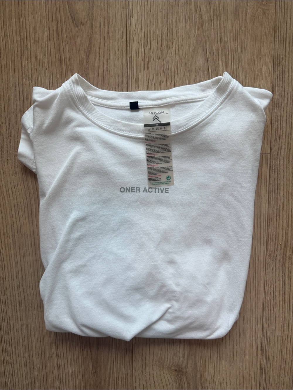 Oner Active White Crew Neck Short Sleeve T-Shirt